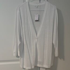 White Open Front Summer Cardigan